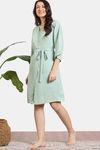Zivame Coral Glaze Woven Robe - Granite Green — thumbnail 2